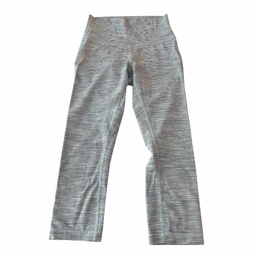 Lululemon Wonder Under Crop Fit Leggings in Wee Are From Space Sheer Blue Chambr